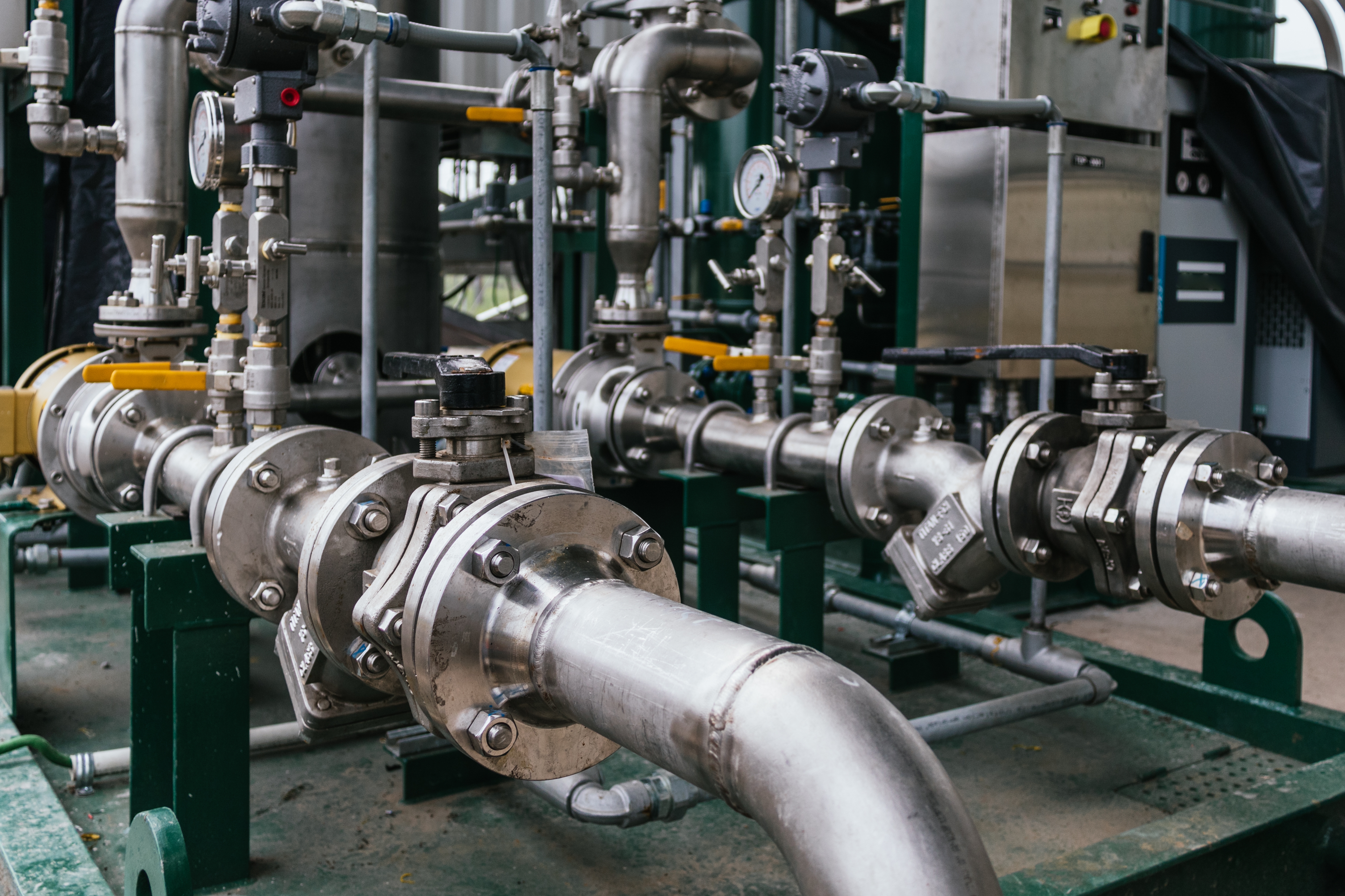 Installation de plomberie industrielle